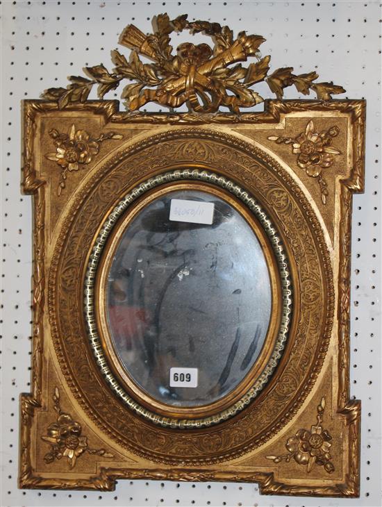 Neoclassical style gilt wall mirror